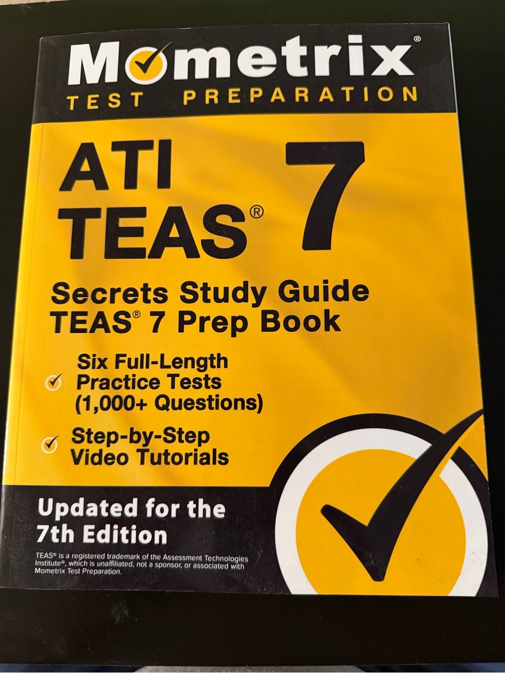 ATI TEAS 7 Prep Book - Yellow